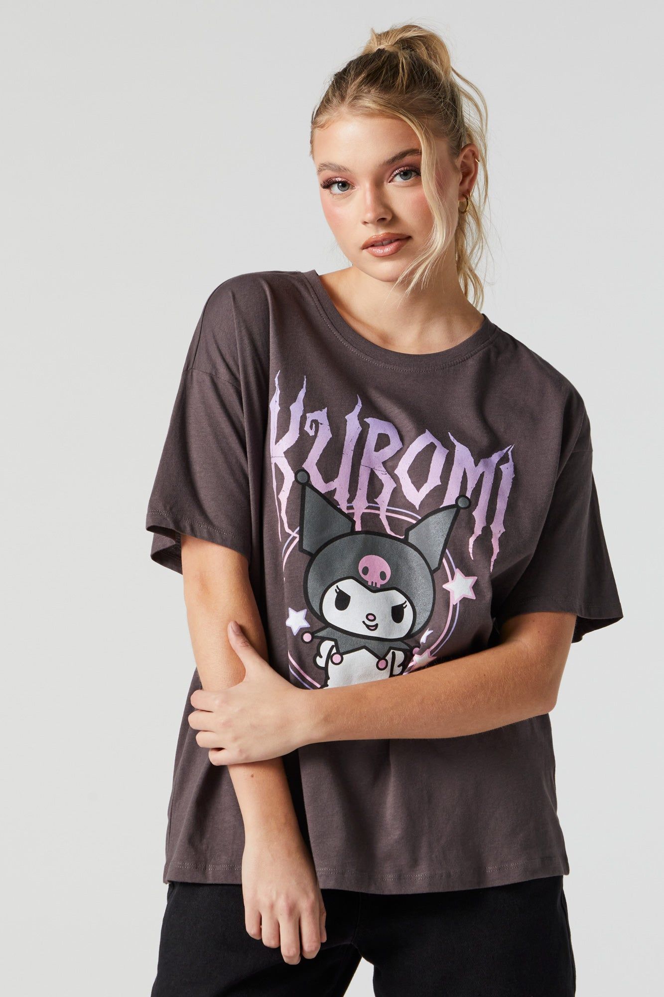 Kuromi Graphic Boyfriend T-Shirt sold by Urban Planet product image thumbnail 2