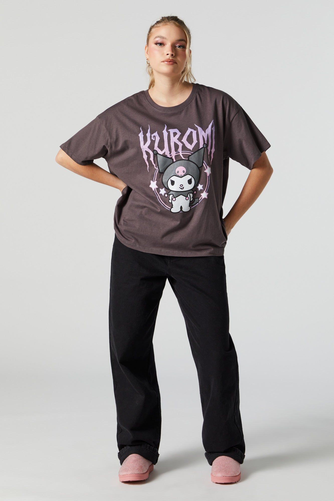 Kuromi Graphic Boyfriend T-Shirt sold by Urban Planet product image thumbnail 3