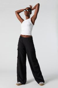 Wide Leg Multi Cargo Dress Pant sold by Urban Planet