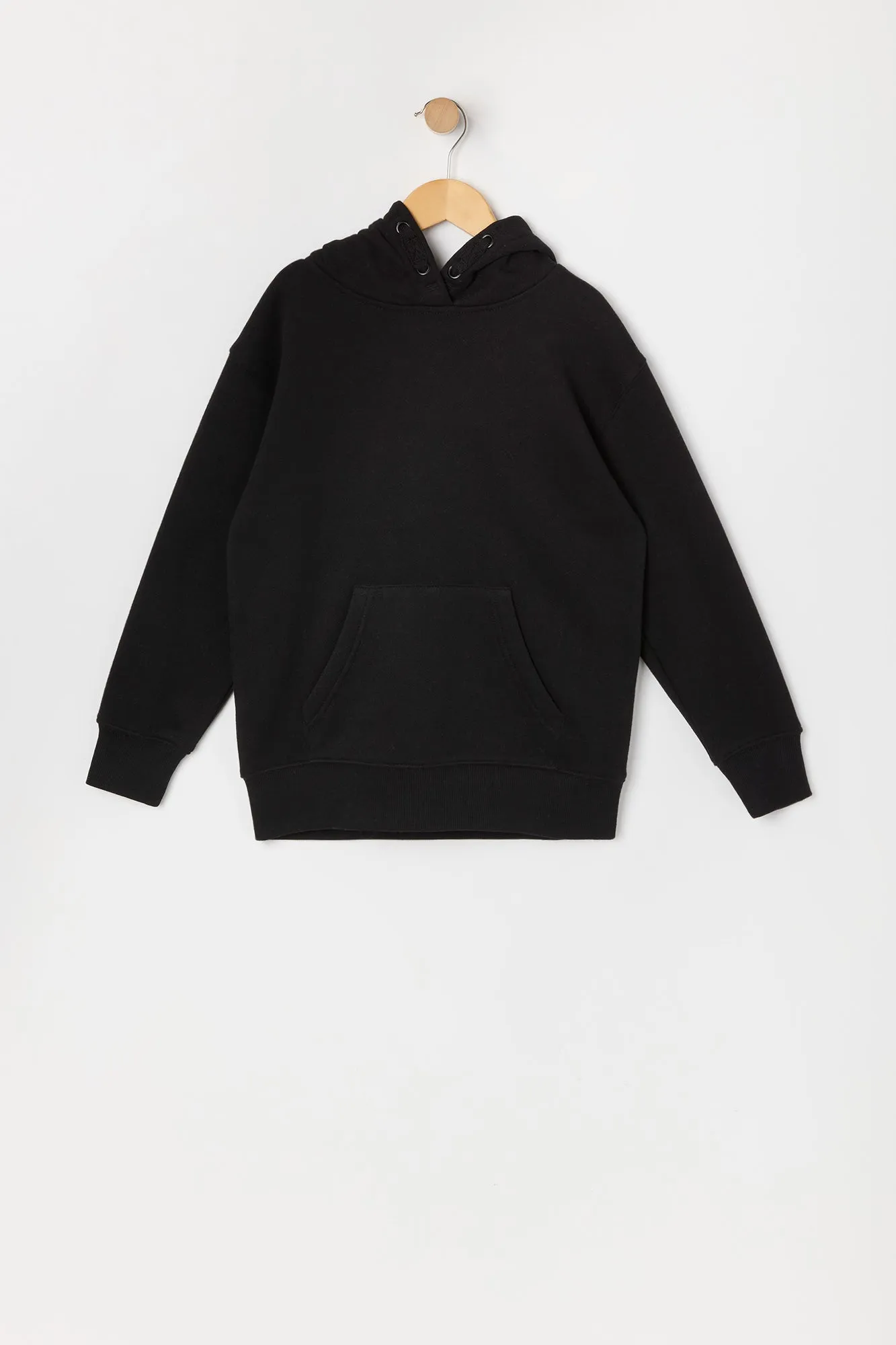 Haut de coupe garçonne à capuchon en molleton uni pour fille sold by Urban Planet product image thumbnail 5