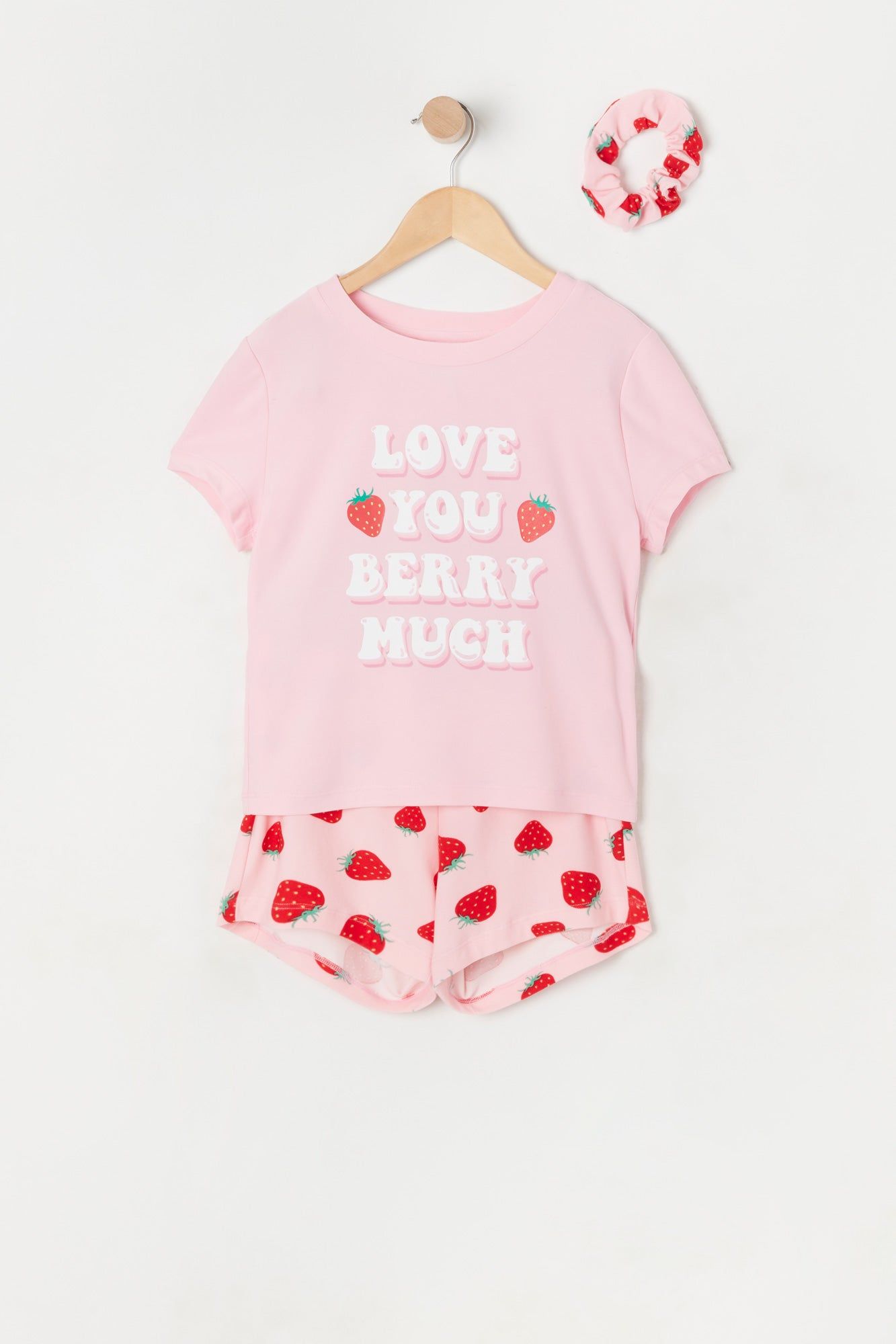 Girls Berry Graphic 3-Piece Pajama Set sold by Urban Planet