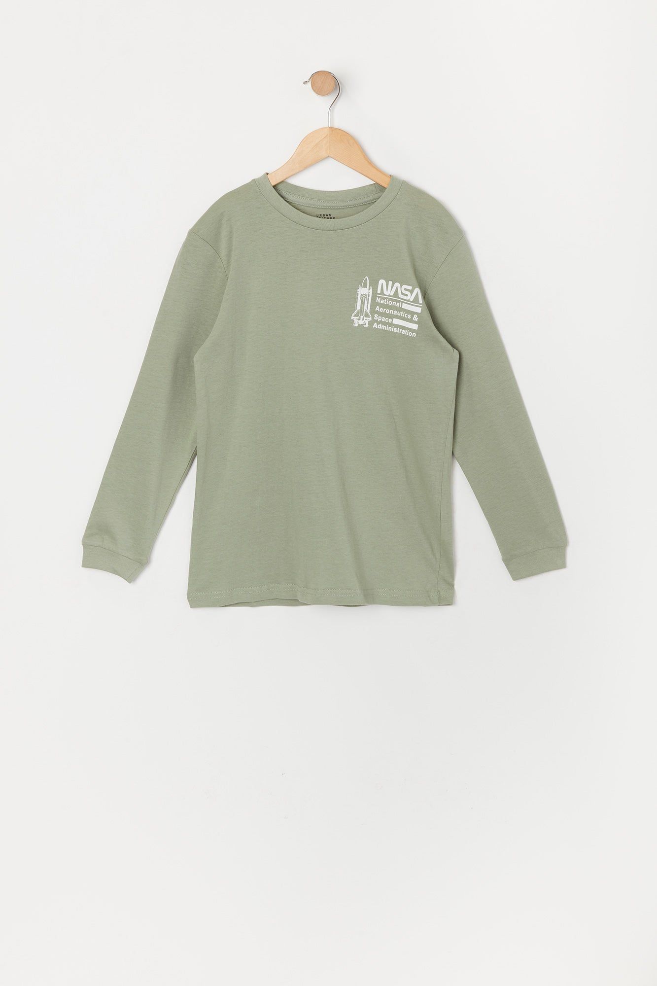 Boys Green NASA Graphic Long Sleeve Top sold by Urban Planet product image thumbnail 2