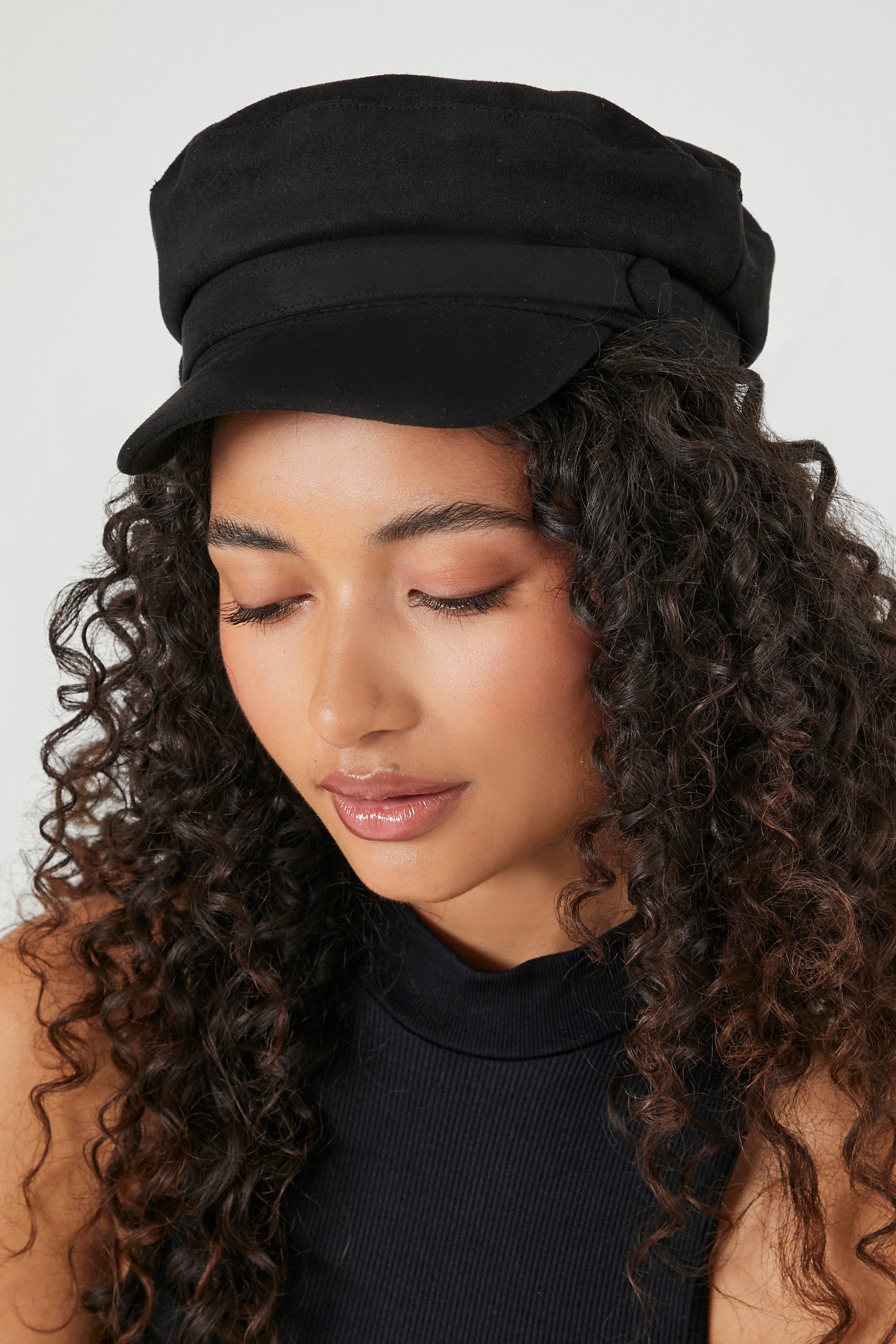 Faux Suede Cabbie Hat sold by Urban Planet
