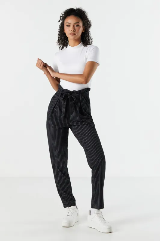 Pantalon rayé à taille cintrée sold by Urban Planet
