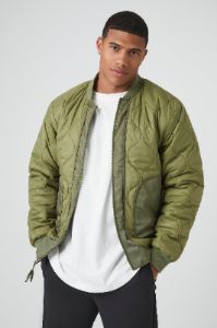 Quilted Bomber Jacket sold by Urban Planet