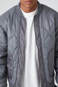 Quilted Bomber Jacket sold by Urban Planet