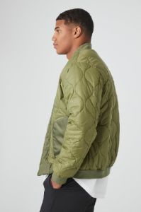 Quilted Bomber Jacket sold by Urban Planet