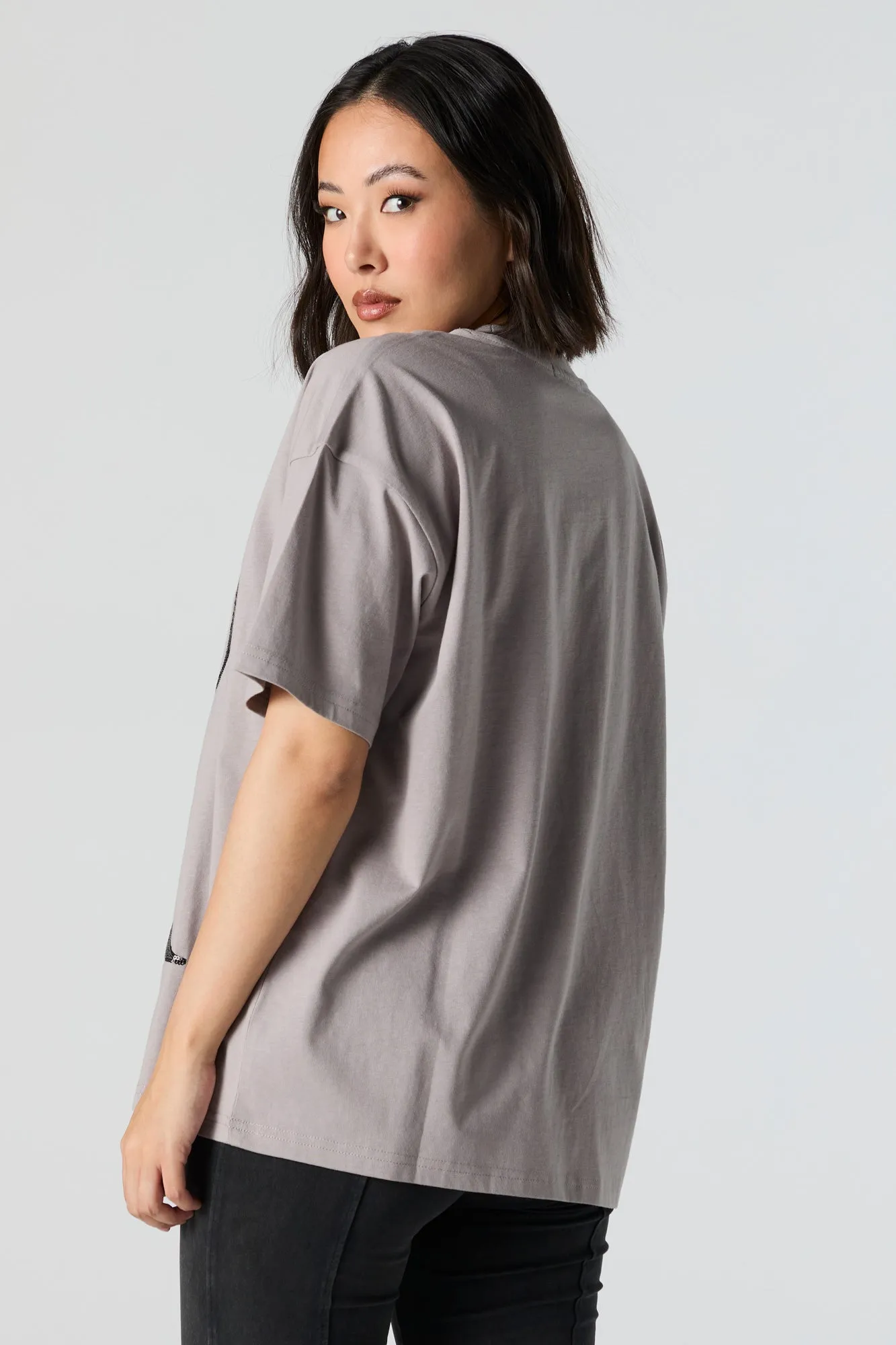 Sequin Noir Oversized T-Shirt sold by Urban Planet product image thumbnail 3