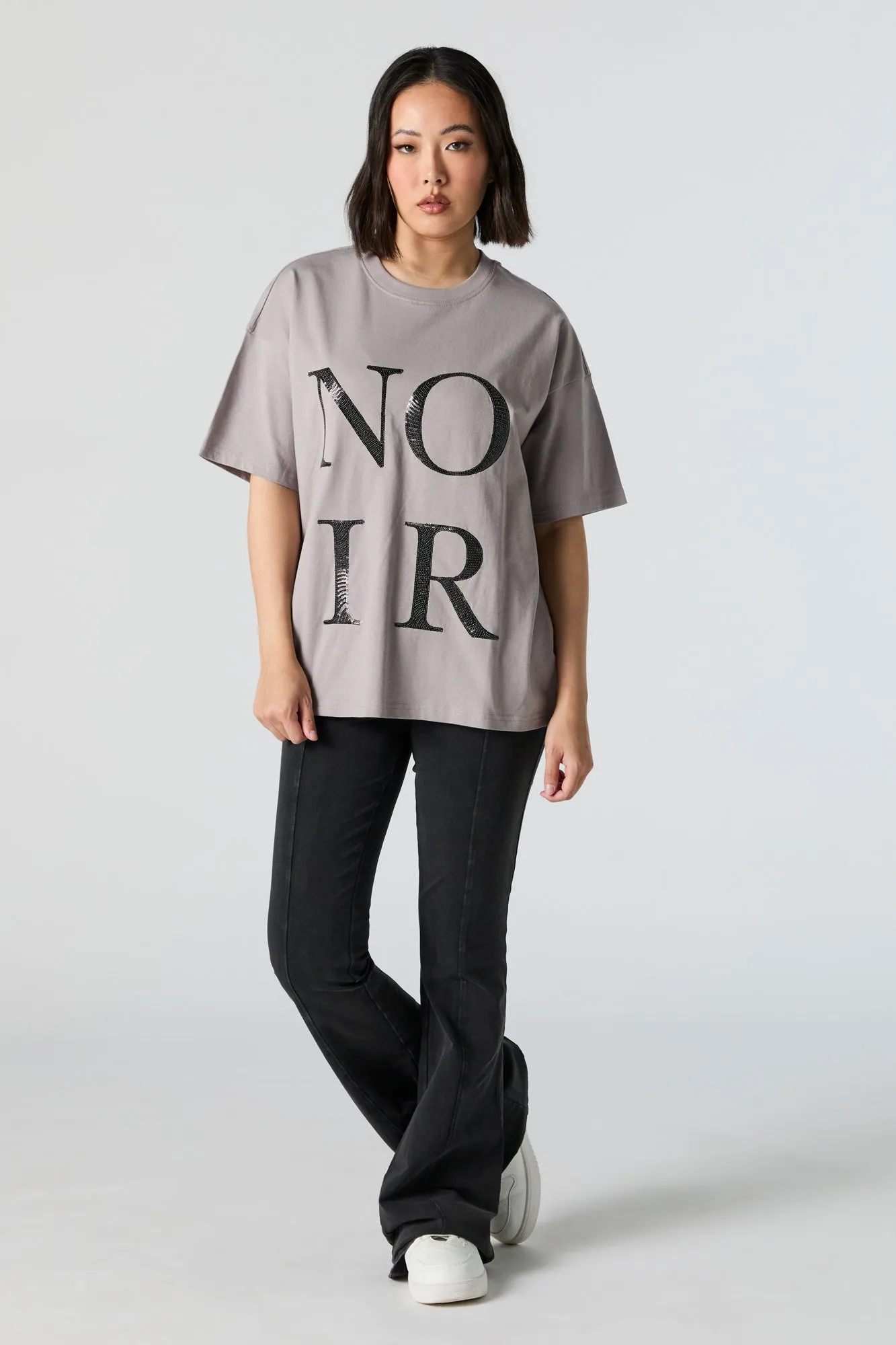 Sequin Noir Oversized T-Shirt sold by Urban Planet product image thumbnail 2