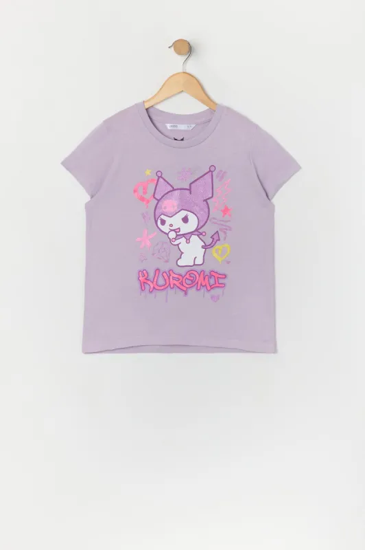 Girls Kuromi Graffiti Graphic T-Shirt sold by Urban Planet