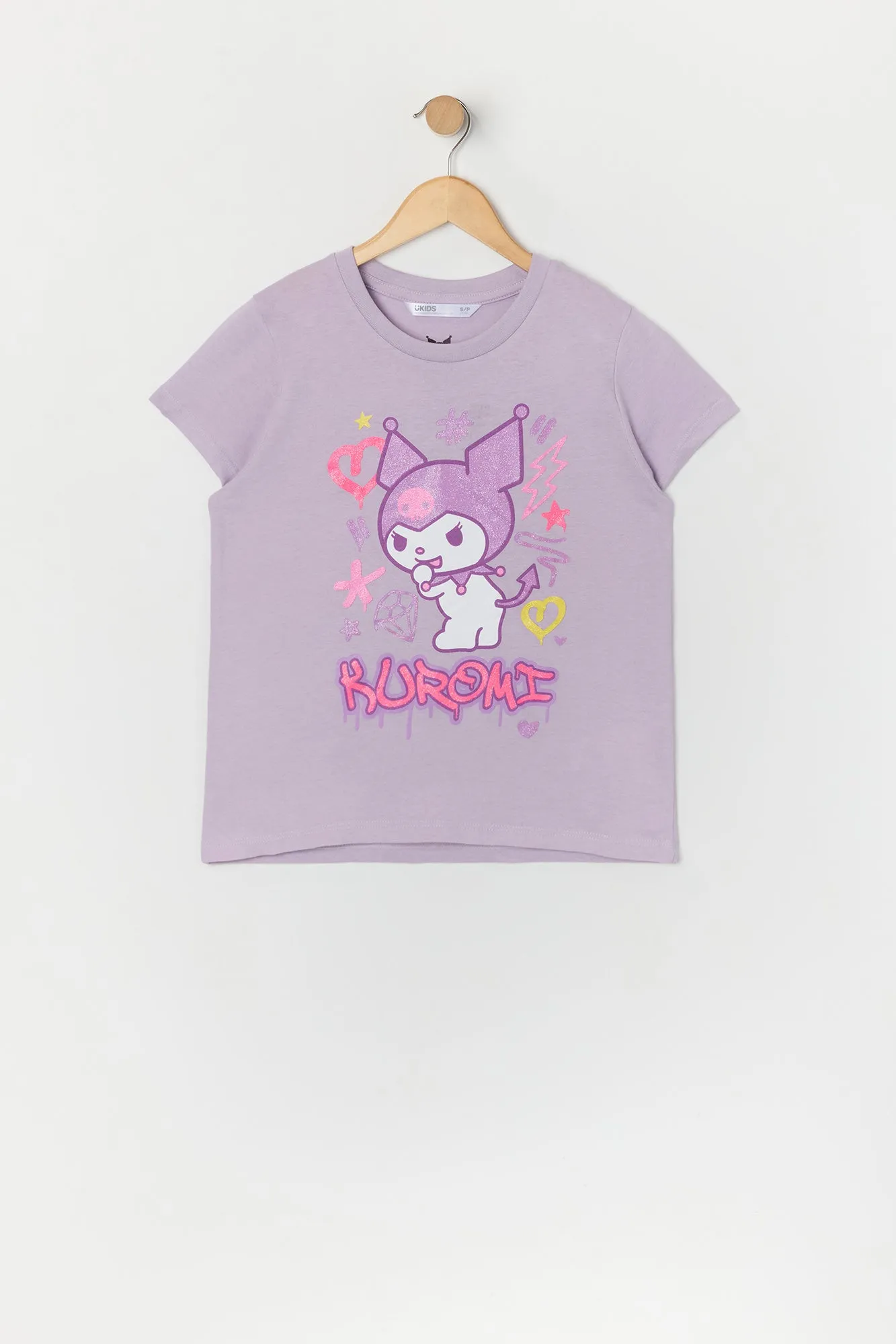 Girls Kuromi Graffiti Graphic T-Shirt sold by Urban Planet