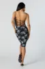 Robe midi moulante ruchée en filet avec découpes sold by Urban Planet