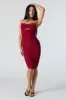 Robe midi moulante ruchée en filet avec découpes sold by Urban Planet