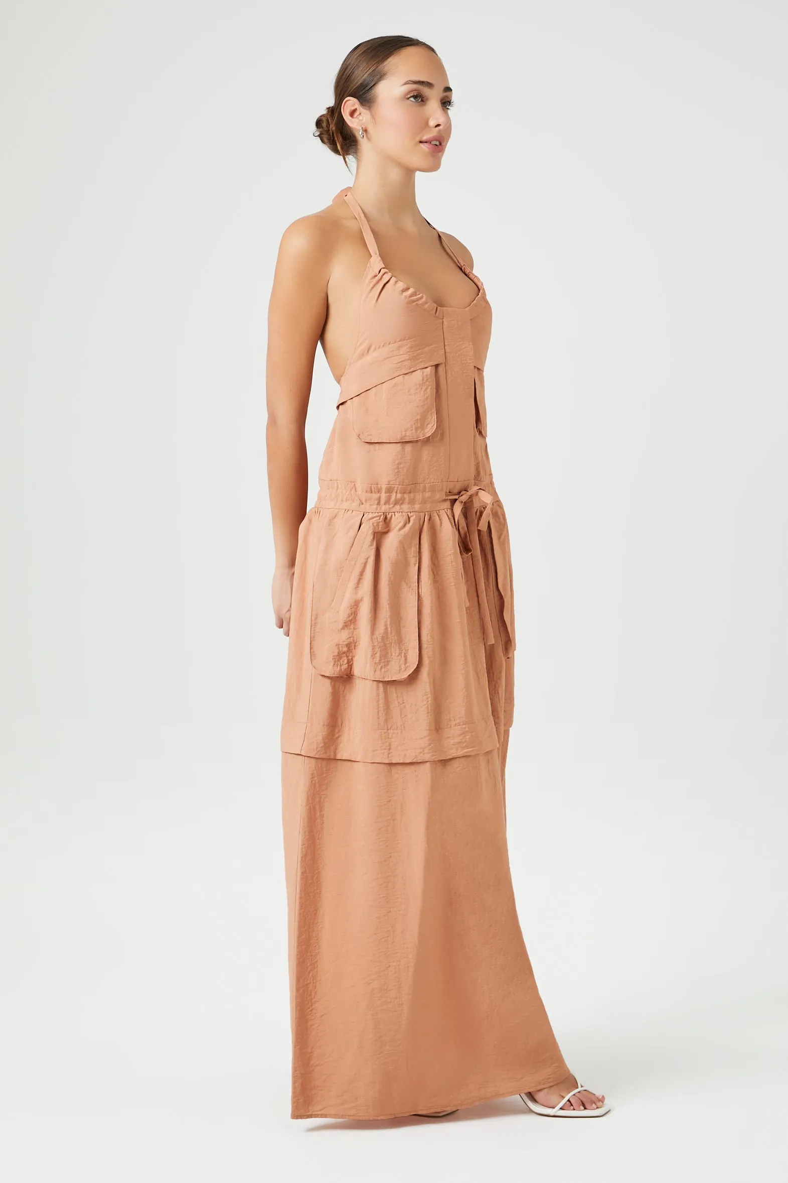 Robe maxi bain-de-soleil avec poche plaquée et attache à la taille sold by Urban Planet product image thumbnail 2