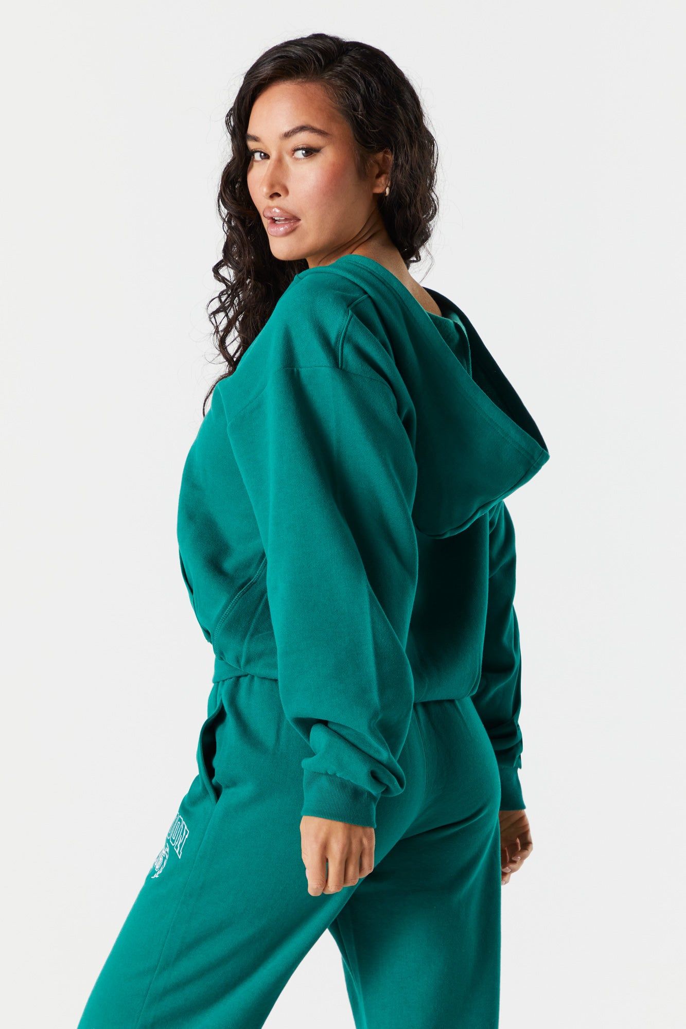 London Embroidered Zip Up Varsity Hoodie sold by Urban Planet product image thumbnail 2