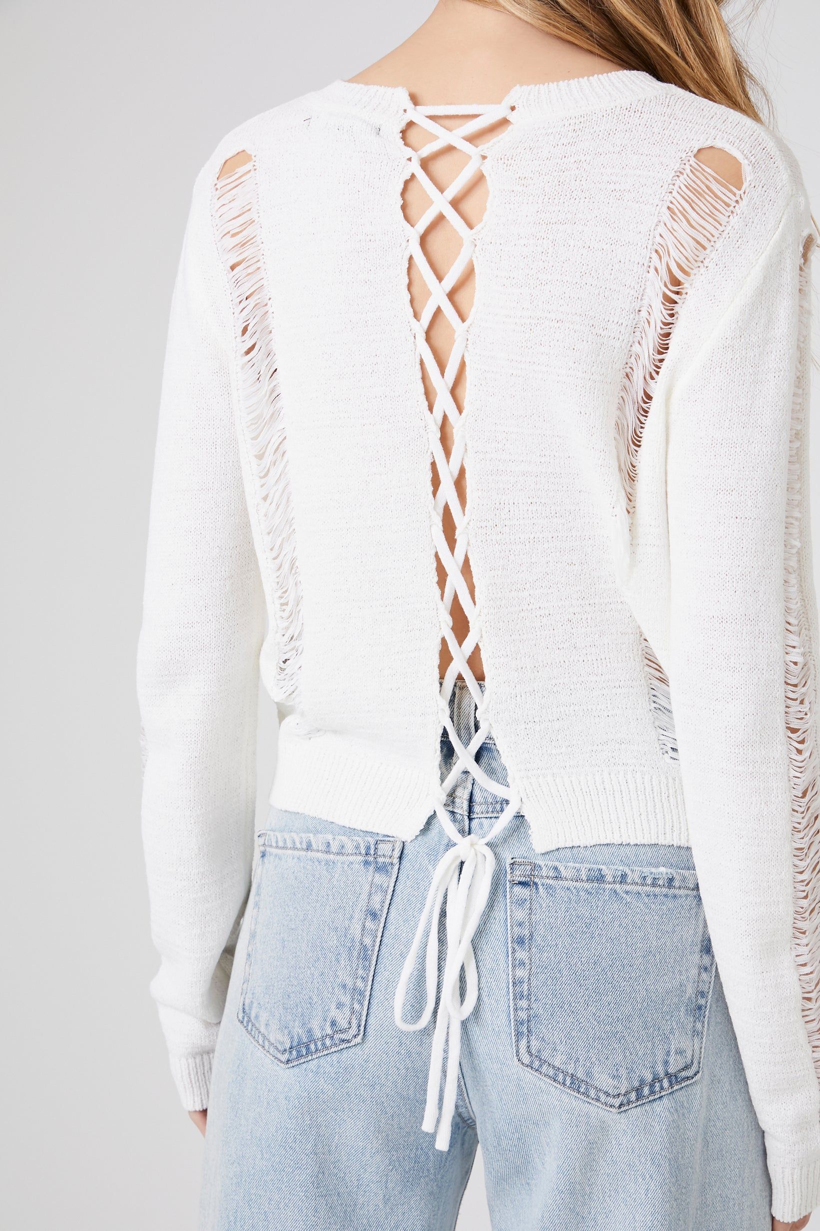 Distressed Lace Back Sweater sold by Urban Planet product image thumbnail 11