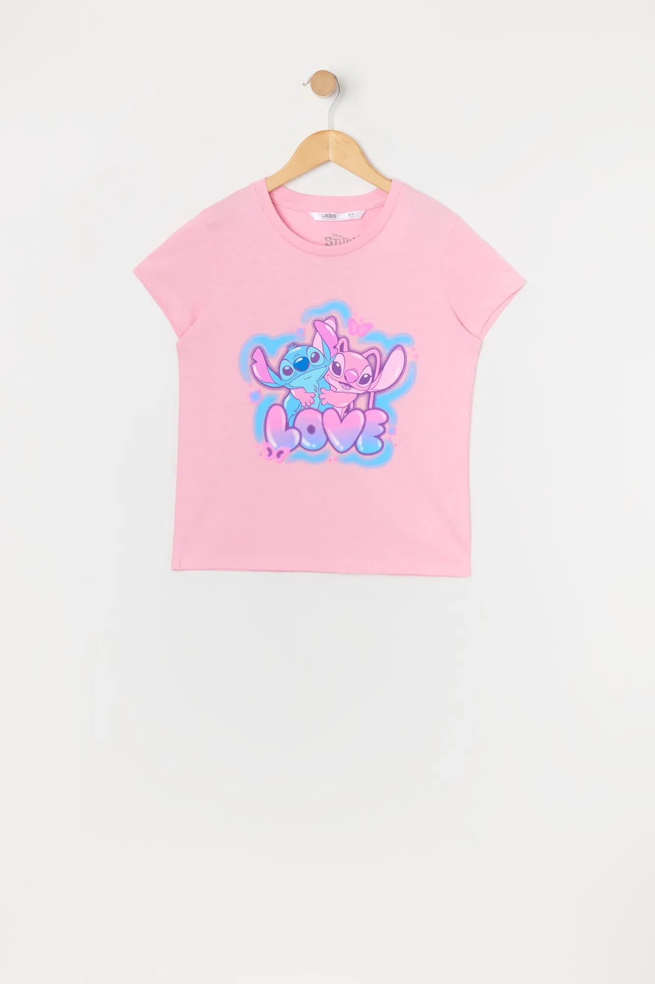 T-shirt à imprimé Stitch and Angel Love pour fille sold by Urban Planet