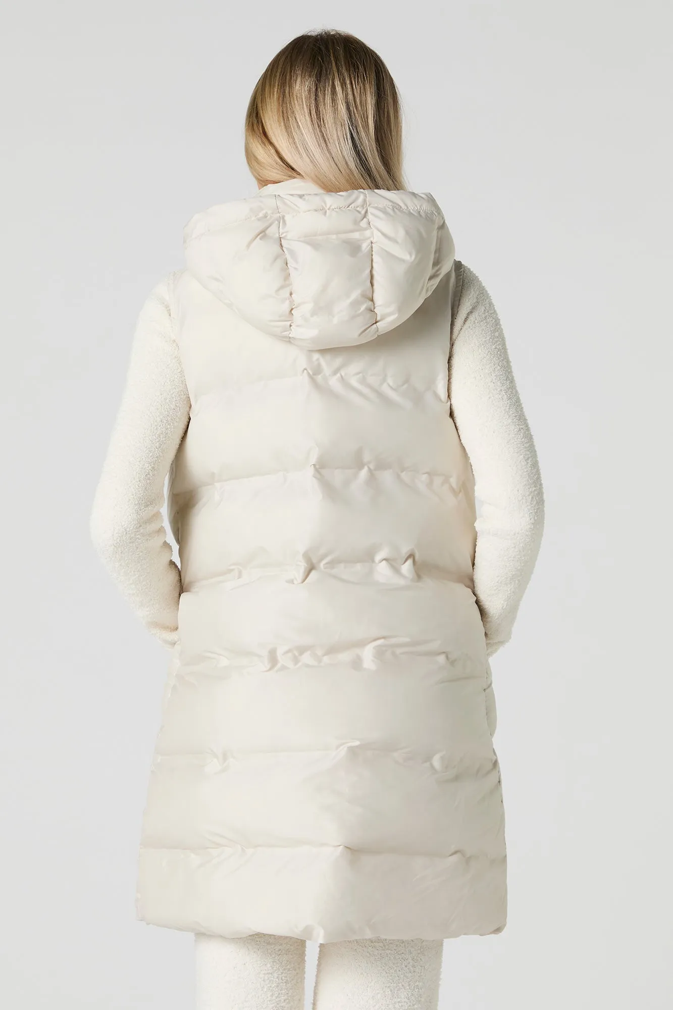 Nylon Longline Puffer Vest sold by Urban Planet product image thumbnail 5