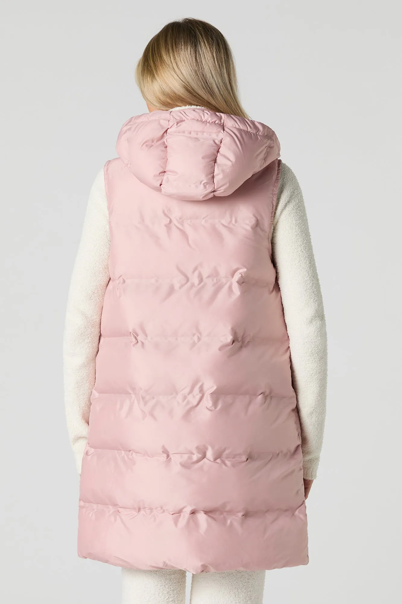 Nylon Longline Puffer Vest sold by Urban Planet product image thumbnail 2