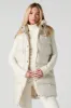 Nylon Longline Puffer Vest sold by Urban Planet