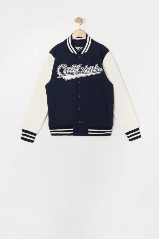 Boys Oversized California Graphic Varsity Jacket sold by Urban Planet
