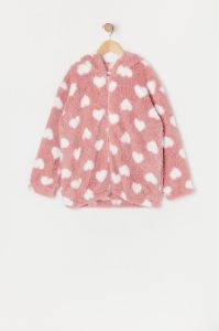 Girls Oversized Heart Sherpa Zip-Up Hoodie sold by Urban Planet