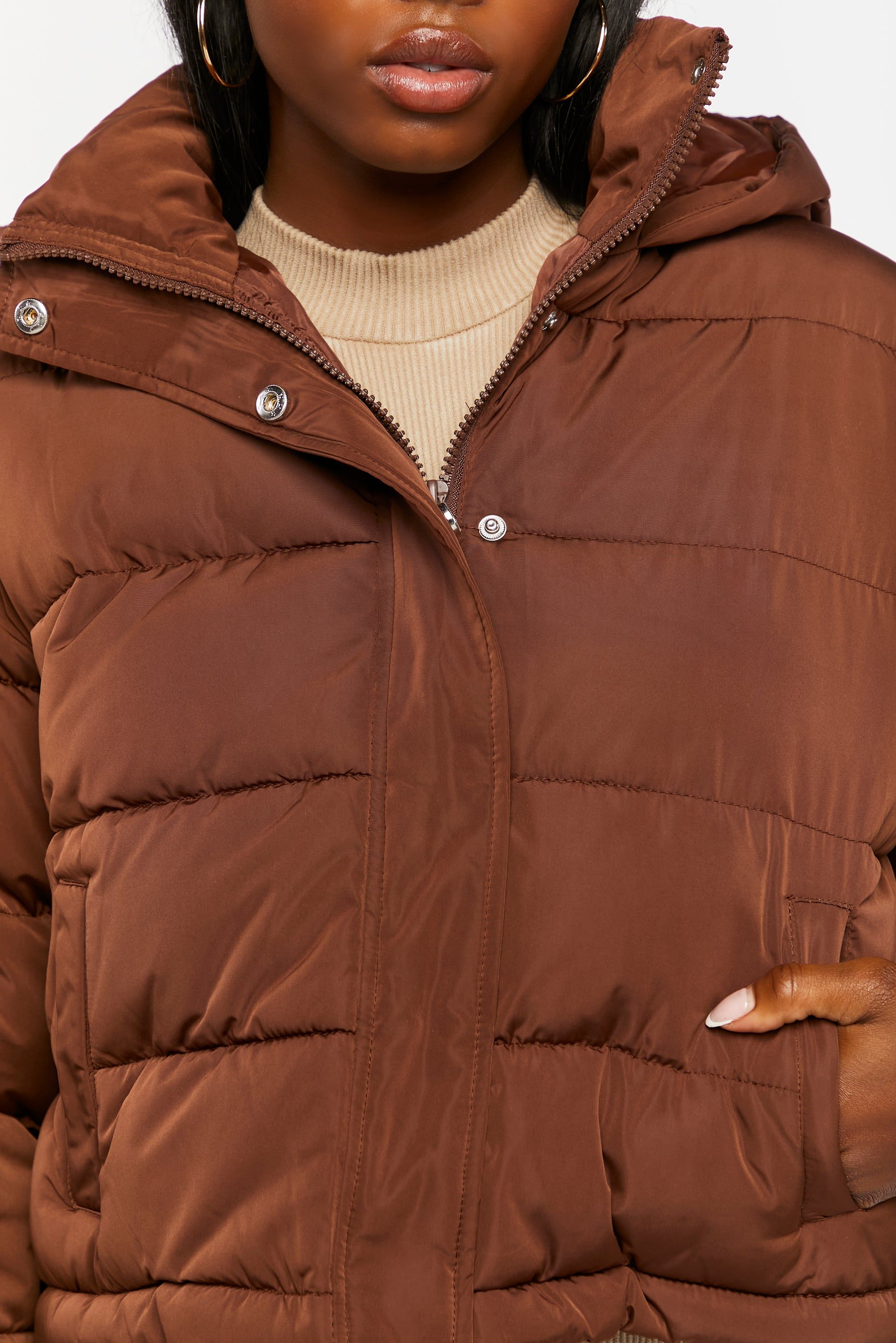 Hooded Puffer Jacket sold by Urban Planet product image thumbnail 3