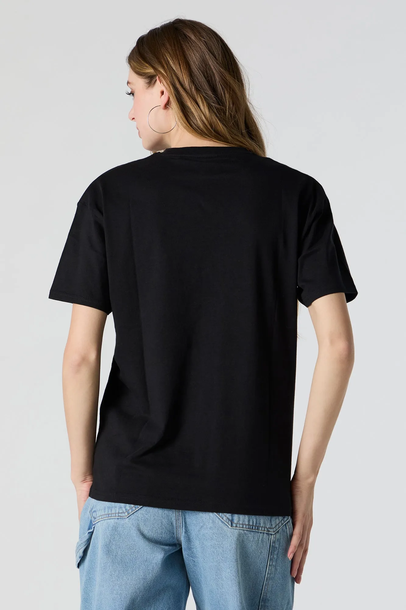 Def Leppard Rhinestone Graphic Boyfriend T-Shirt sold by Urban Planet product image thumbnail 4