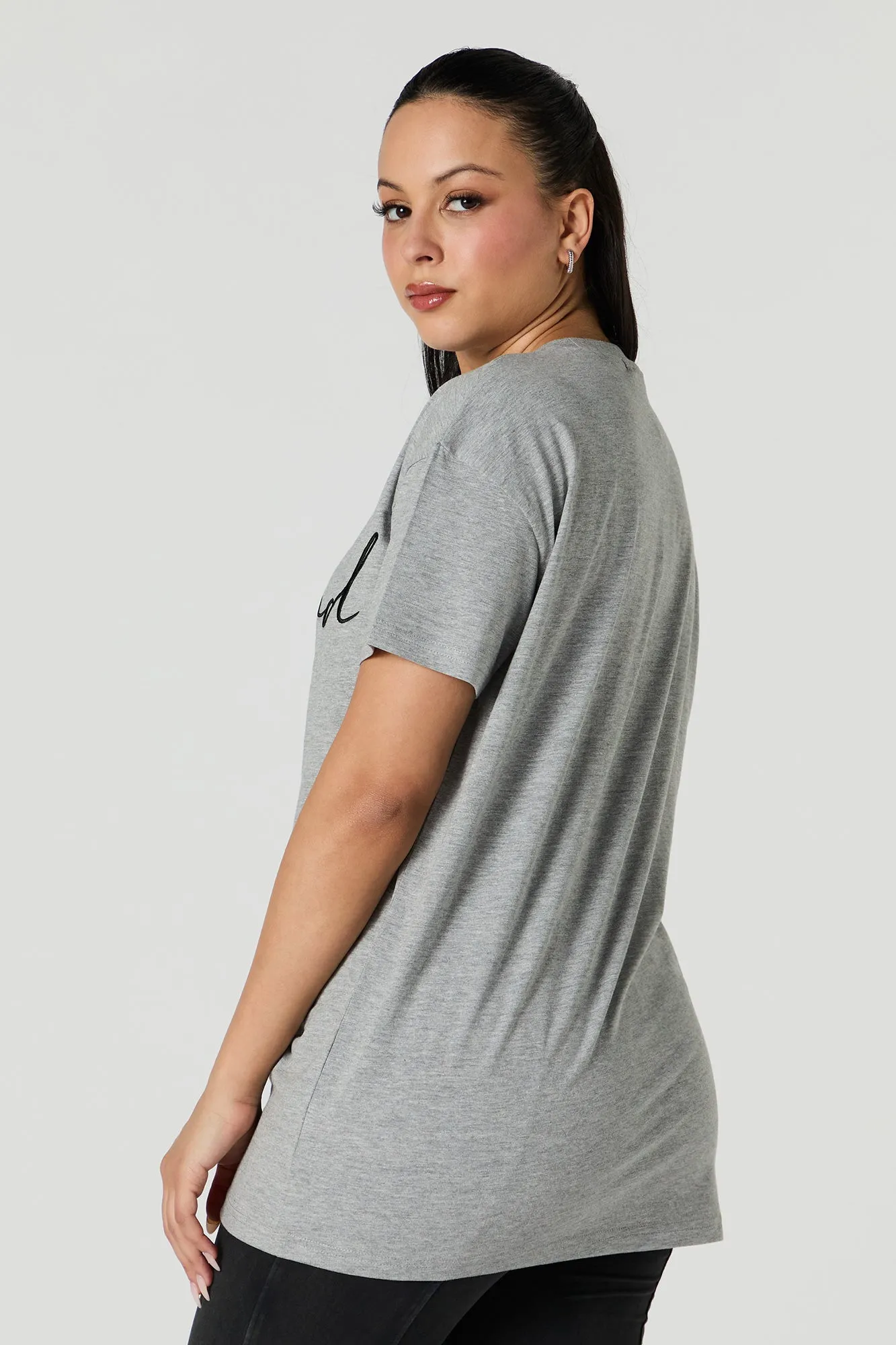 Weekend Mood Embroidered Tunic T-Shirt sold by Urban Planet product image thumbnail 2