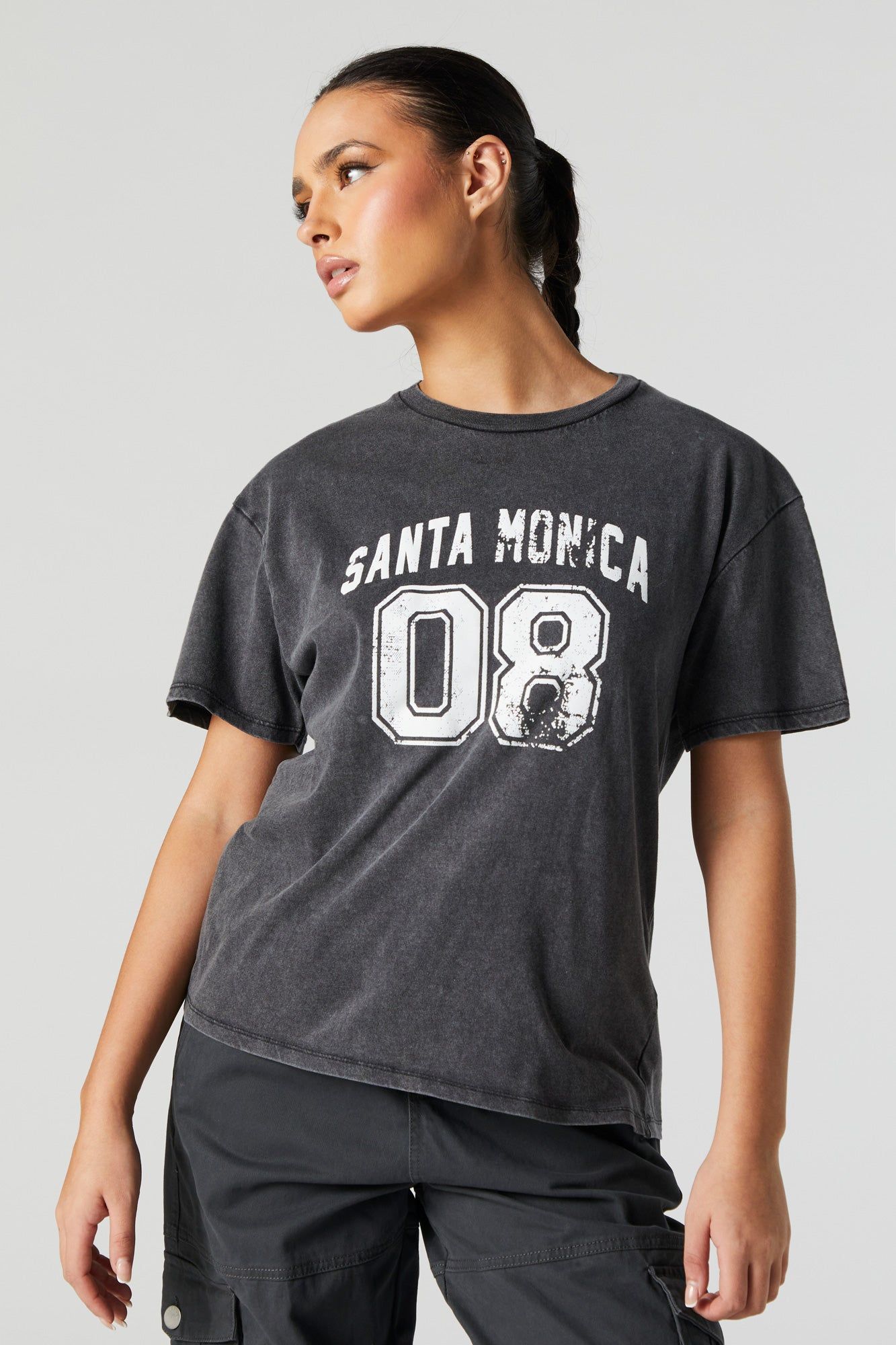 Santa Monica Graphic Boyfriend T-Shirt sold by Urban Planet product image thumbnail 2
