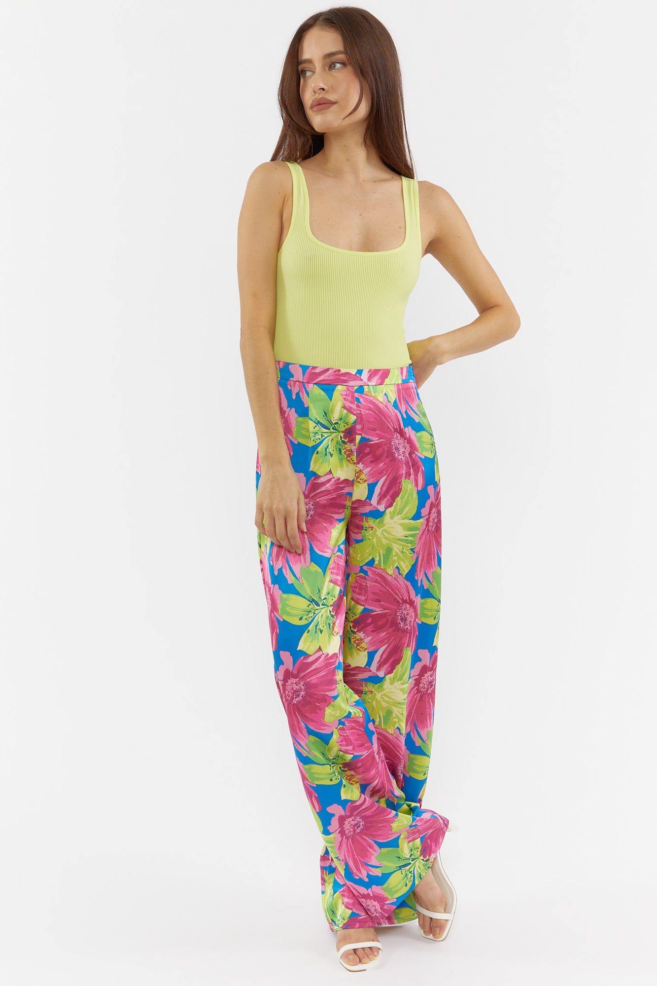 Floral Print Wide Leg Pant sold by Urban Planet
