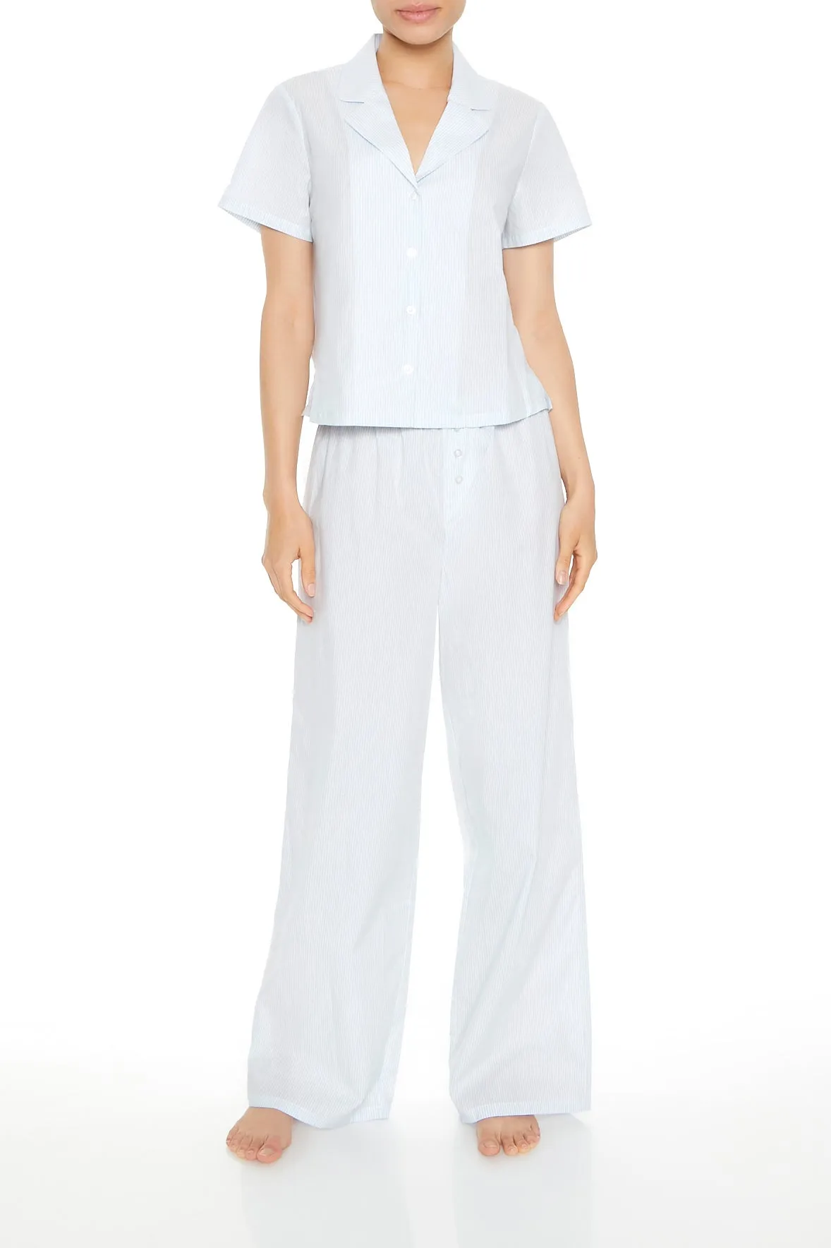 Ensemble pyjama avec chemisier et pantalon rayés sold by Urban Planet