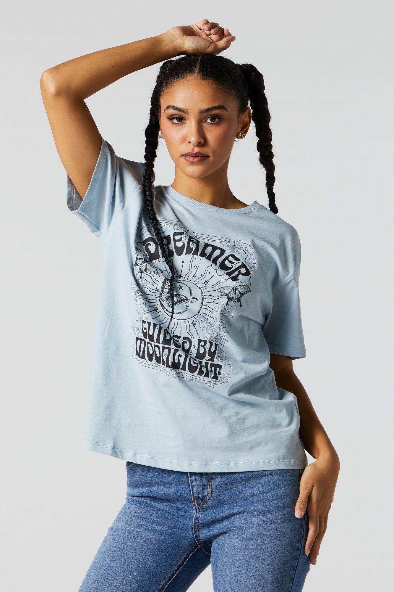 Dreamer Graphic Boyfriend T-Shirt sold by Urban Planet product image thumbnail 2