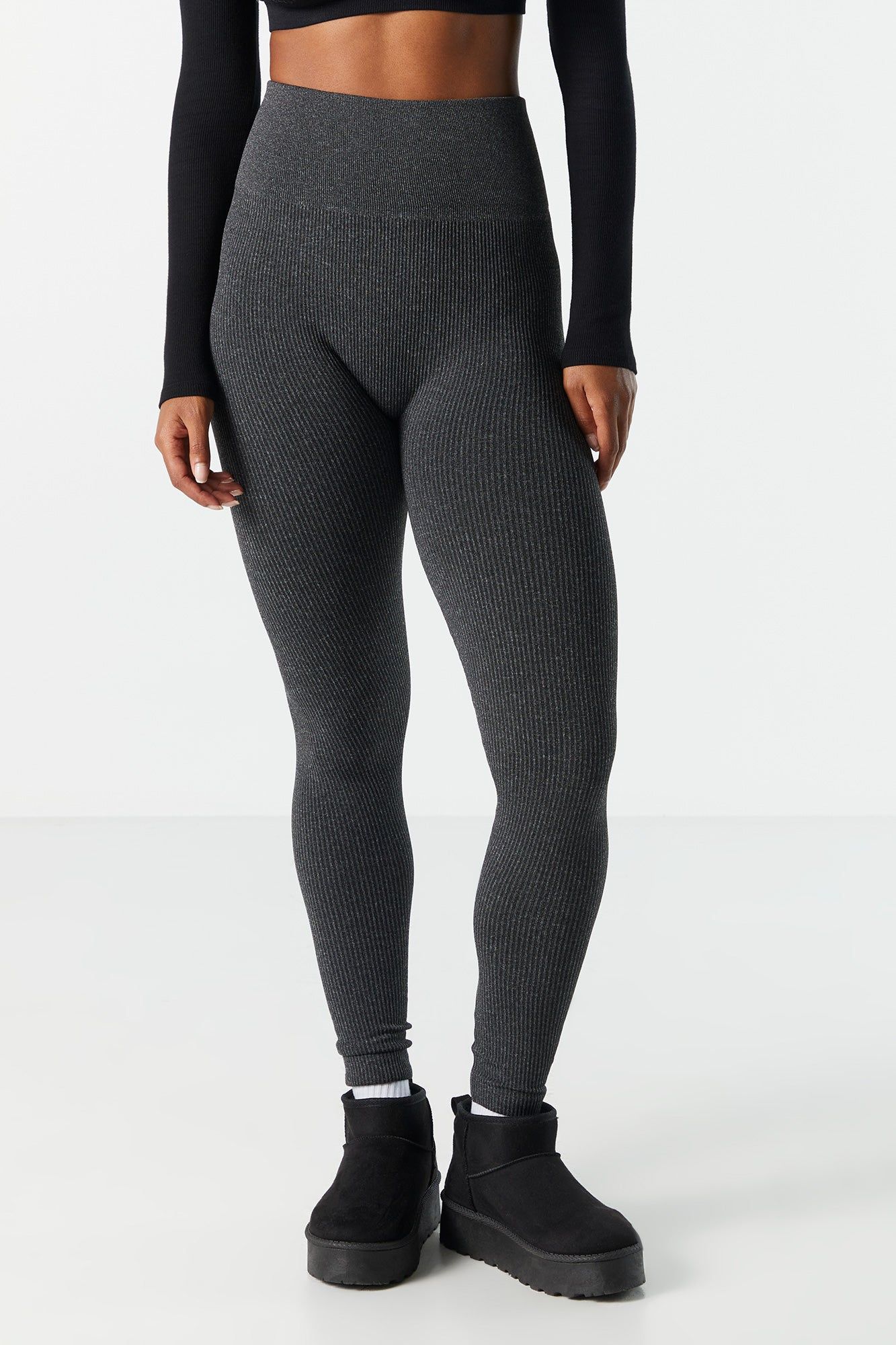 Solid Ribbed Legging sold by Urban Planet product image thumbnail 2