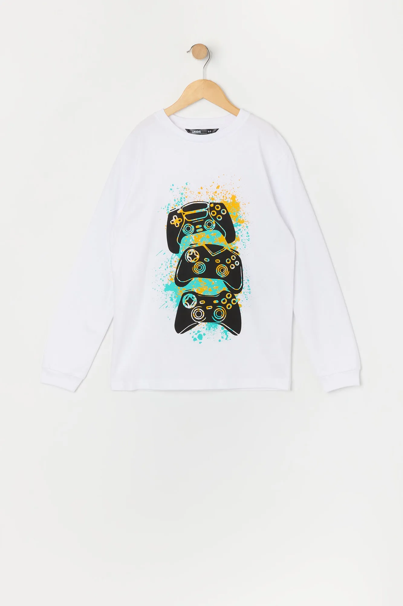 Boys Controller Graphic Long Sleeve Top sold by Urban Planet