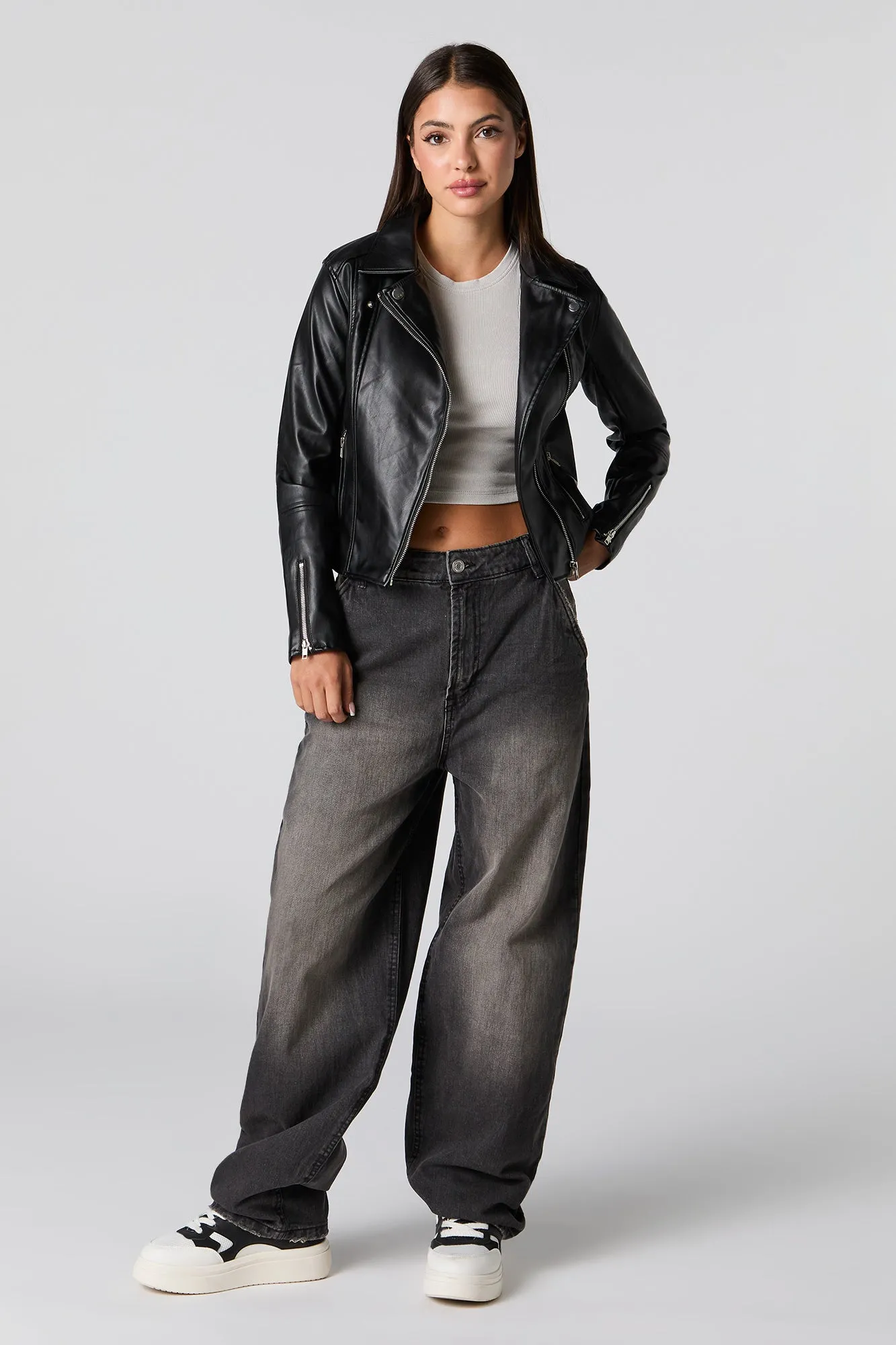 Jacket de moto en similicuir sold by Urban Planet product image thumbnail 3