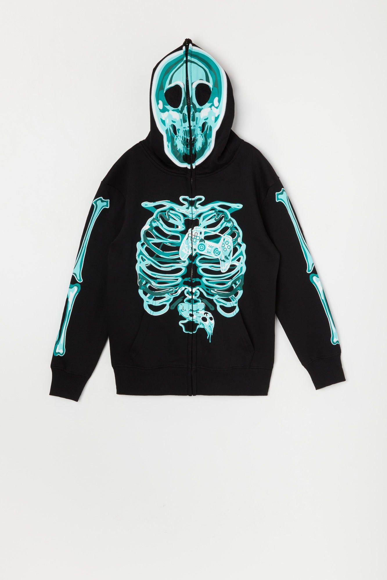 Boys X-Ray Skeleton Full Zip Hoodie sold by Urban Planet