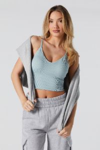 Camisole côtelée sans couture à encolure en V sold by Urban Planet