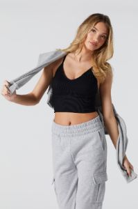 Camisole côtelée sans couture à encolure en V sold by Urban Planet