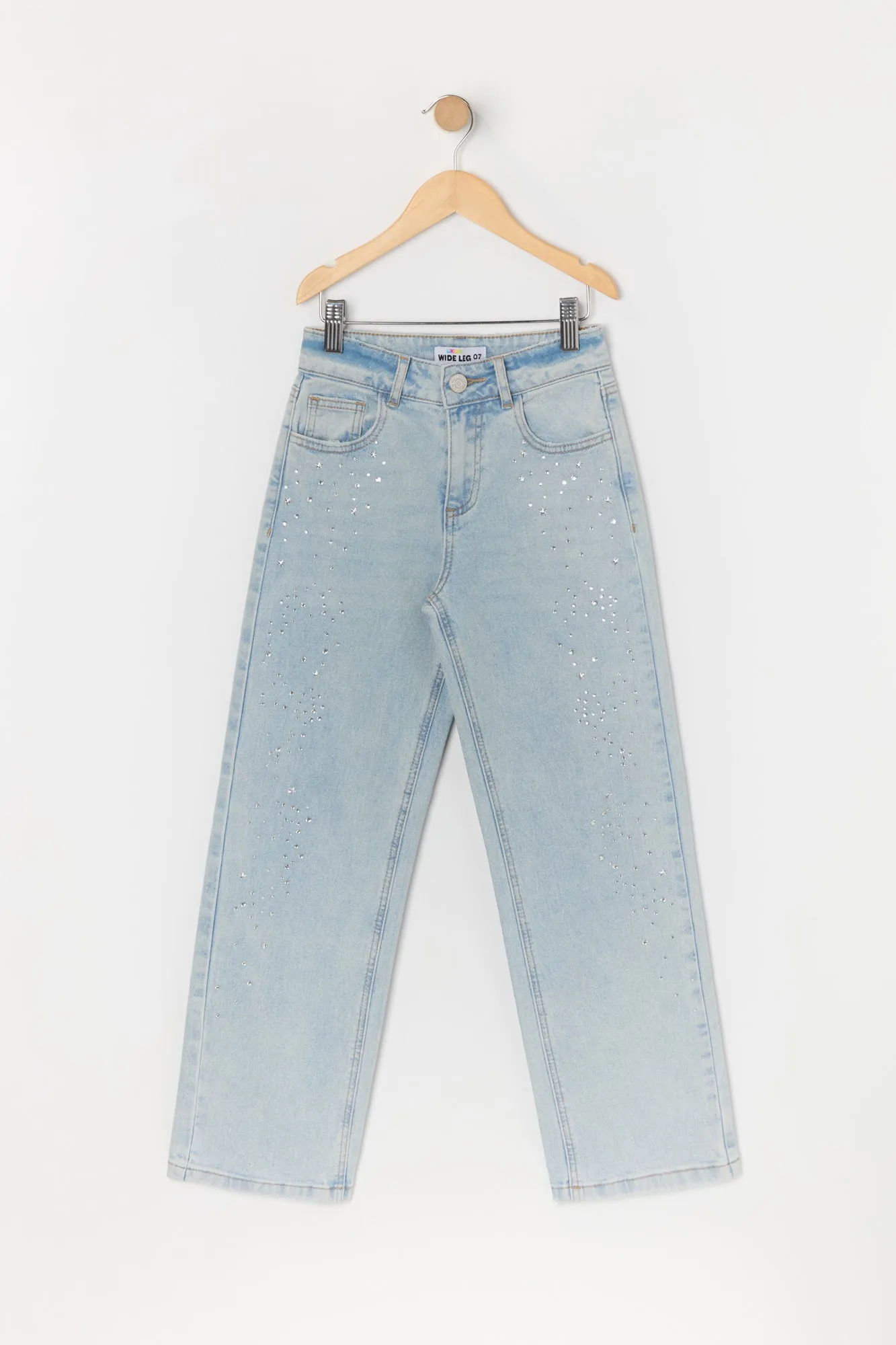 Girls Rhinestone Wide Leg Jean sold by Urban Planet
