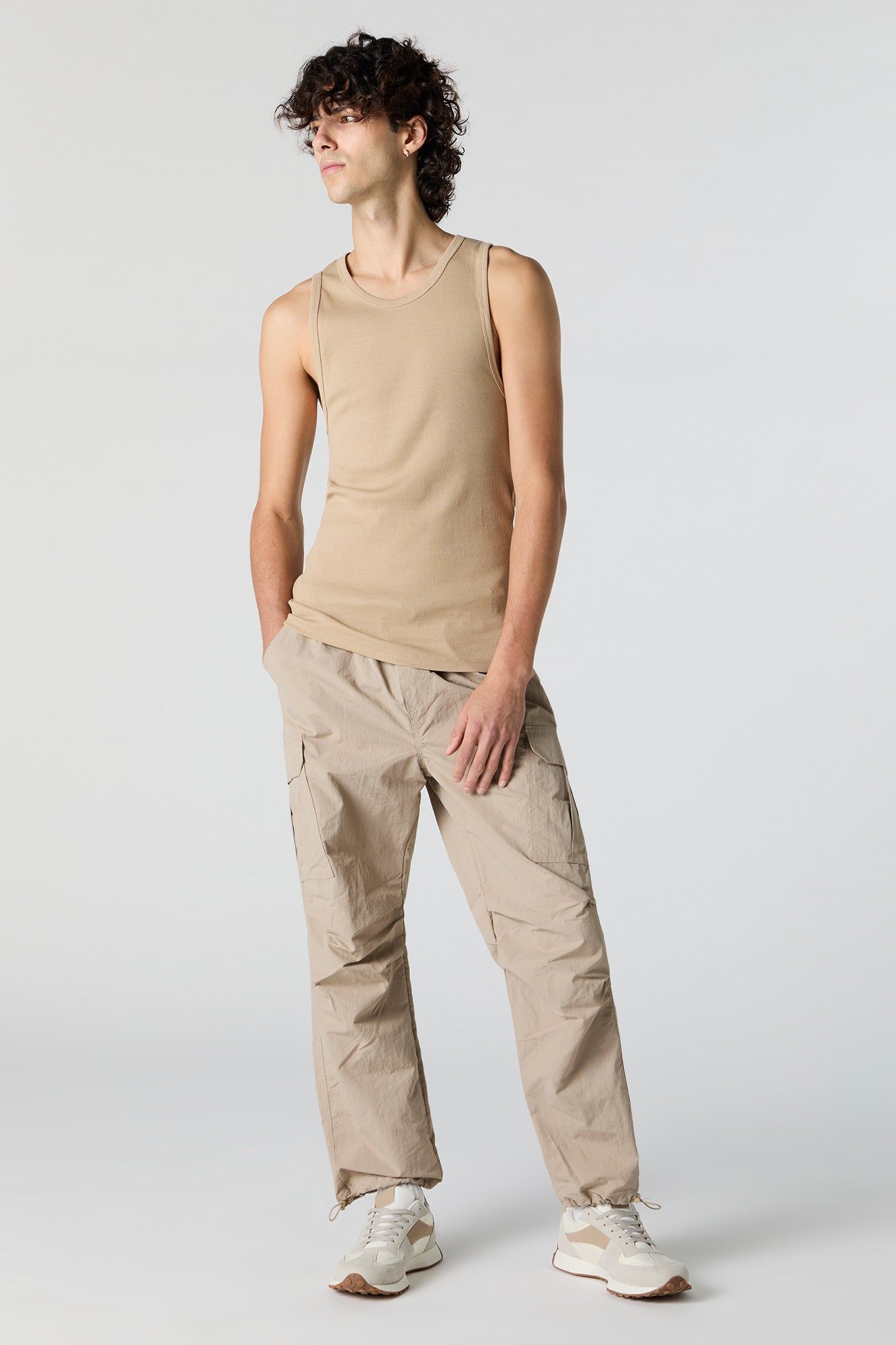 Pantalon parachute cargo en nylon sold by Urban Planet product image thumbnail 4