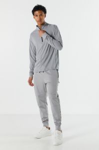 Haut en molleton tech doux à manches longues avec quart de fermeture à glissière sold by Urban Planet