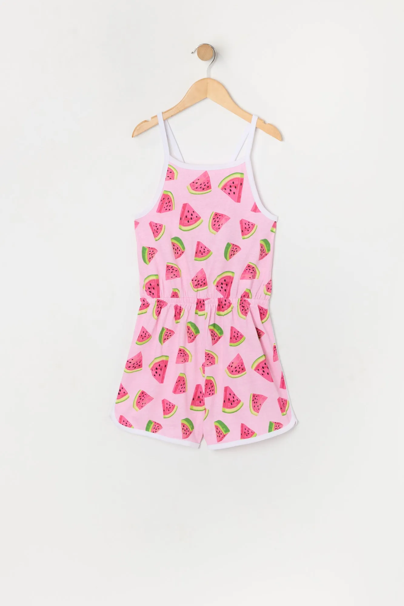 Girls Watermelon Print Dolphin Hem Romper sold by Urban Planet