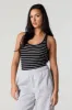 Ribbed Striped Scoop Neck Bodysuit sold by Urban Planet