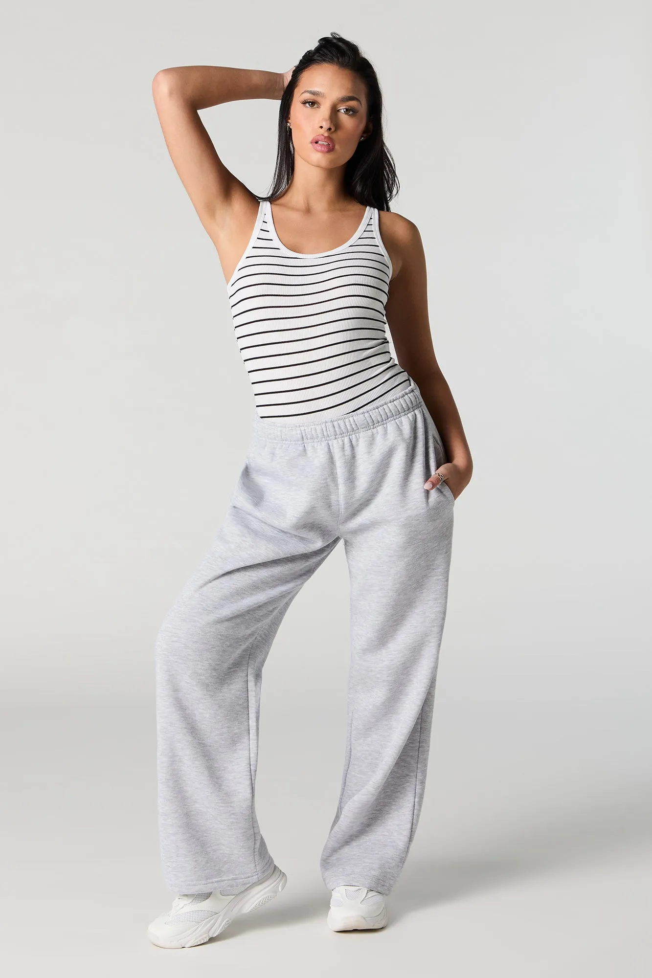 Ribbed Striped Scoop Neck Bodysuit sold by Urban Planet product image thumbnail 4