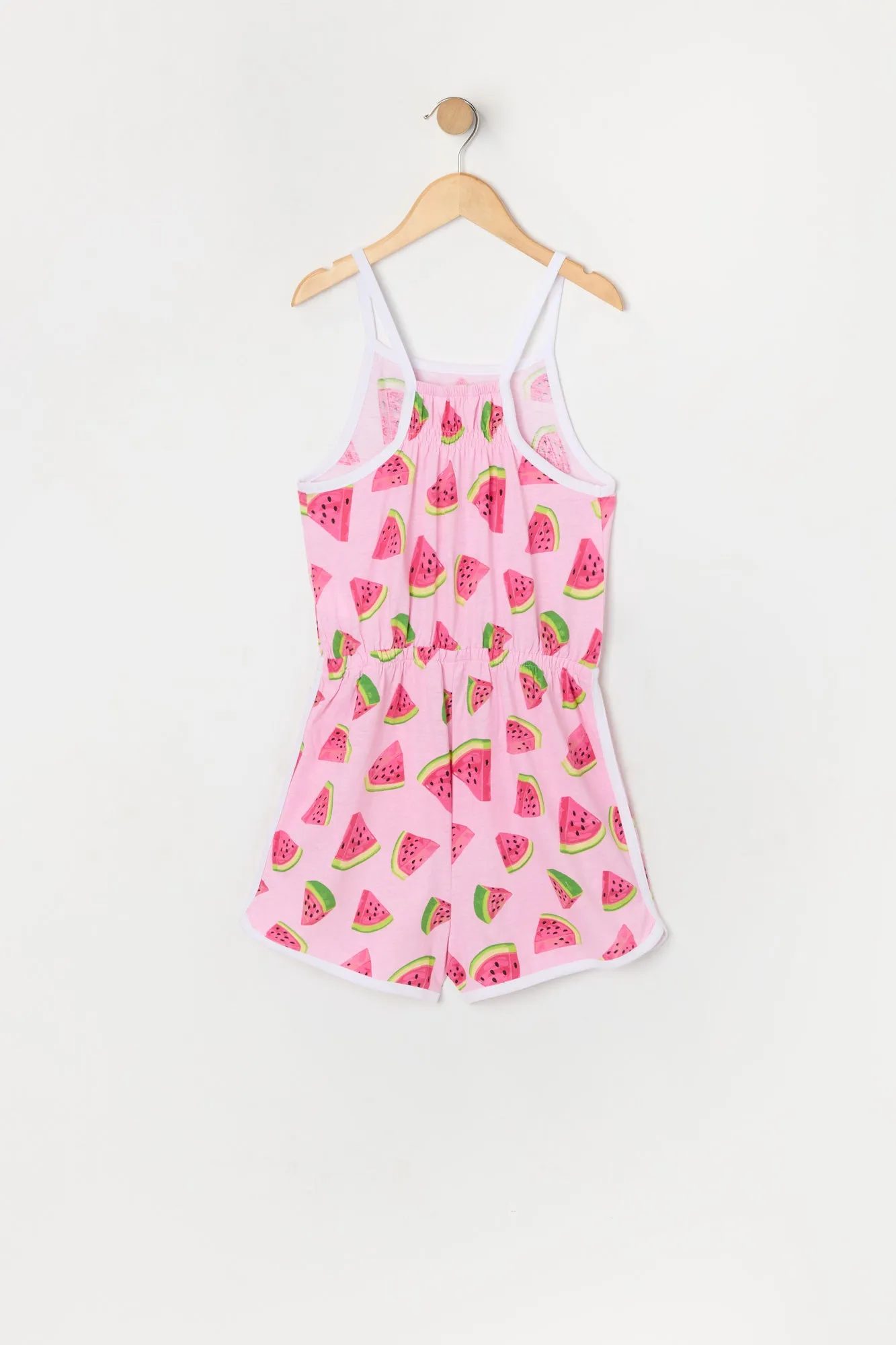 Girls Watermelon Print Dolphin Hem Romper sold by Urban Planet product image thumbnail 2