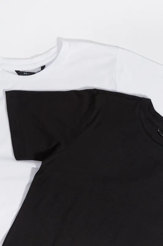 T-shirt ras du cou basique pour unisex (paquet de 2) sold by Urban Planet