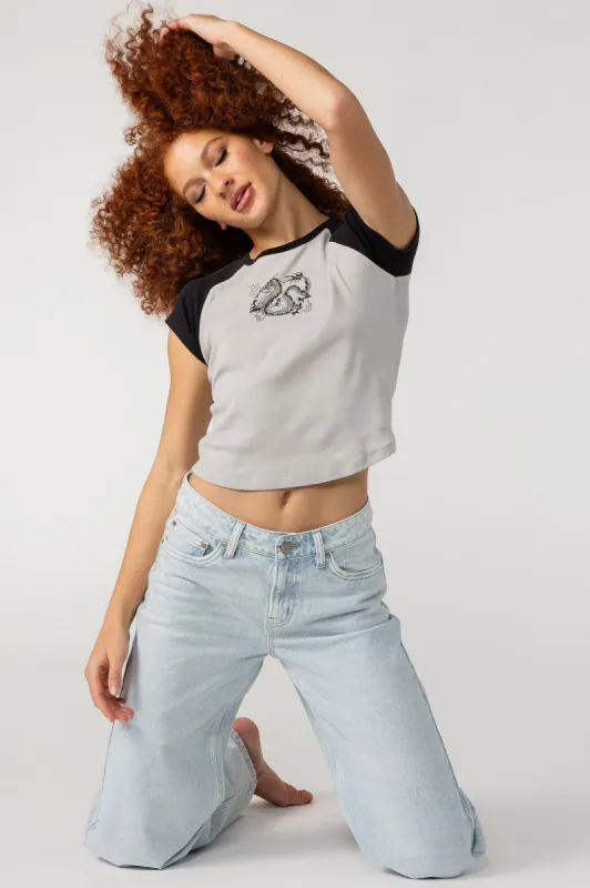 Dragon Graphic Raglan T-Shirt sold by Urban Planet