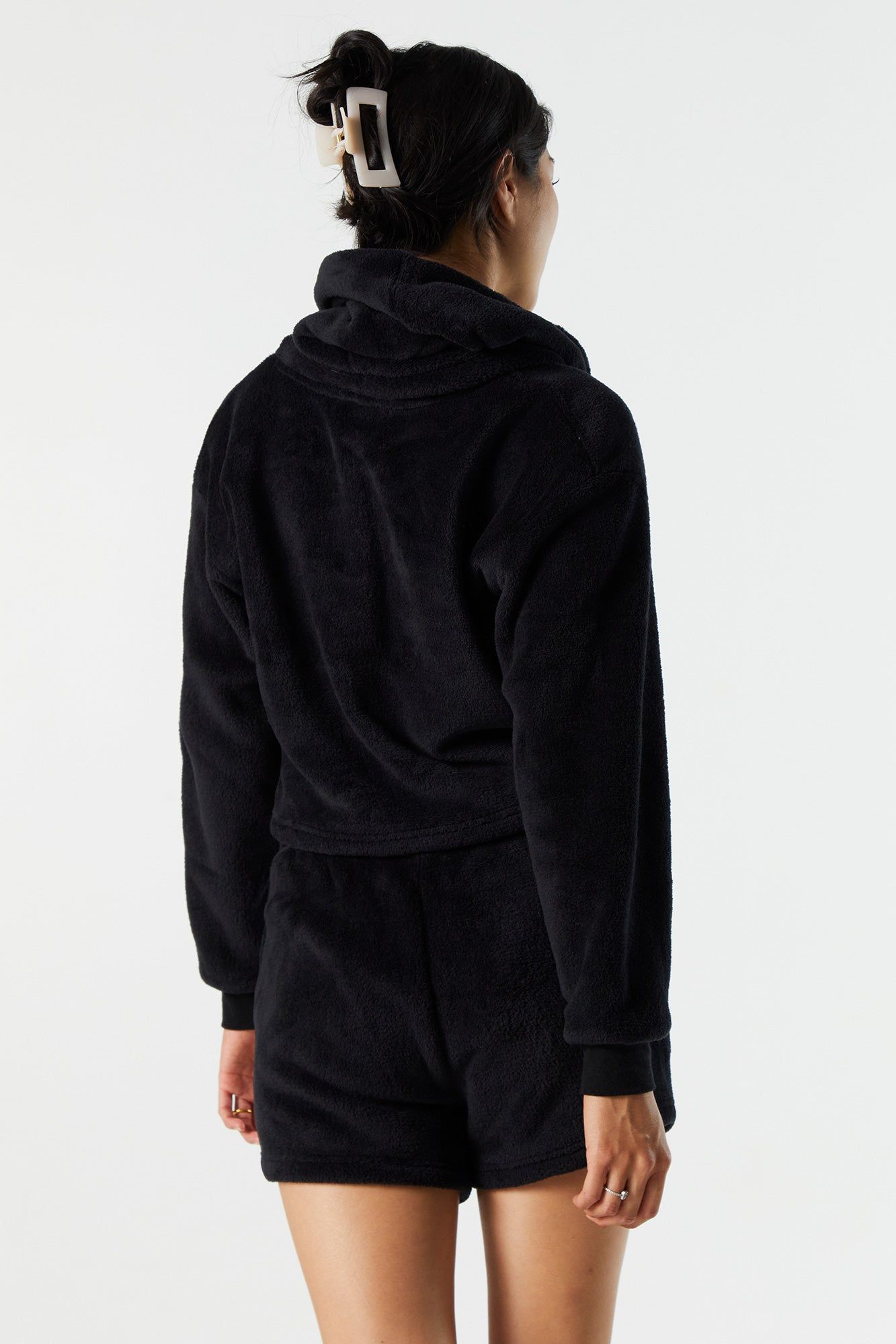 Naughty Embroidered Sherpa Pajama Hoodie sold by Urban Planet product image thumbnail 3