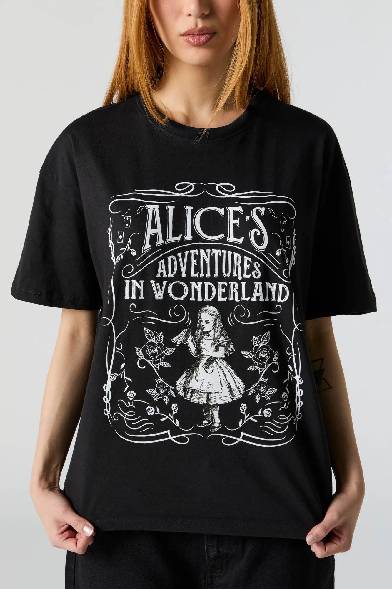 Alice In Wonderland Graphic Boyfriend T-Shirt sold by Urban Planet